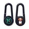 Azeeda 'White & Brown Dachshund' Compass Keyring (KC00029060)