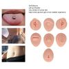 Silicone Body Part Model, 7PC Reused Piercing Practice Body Parts, Ear Eye Nose Mouth Tongue and Belly Button Mold Tool, Piercing Practice Kit