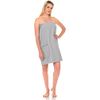 TowelSelections Women's Wrap, Shower and Bath Waffle Spa Towel Wrap Small/Medium Harbor Mist Gray