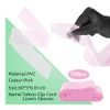 ATOMUS 100pcs Tattoo Clip Cord Sleeves with 2pcs Self-adhesive Bandage Disposable Plastic Cover Bags Tattoo Pen Bag Tattoo Machine Accessories (Pink)
