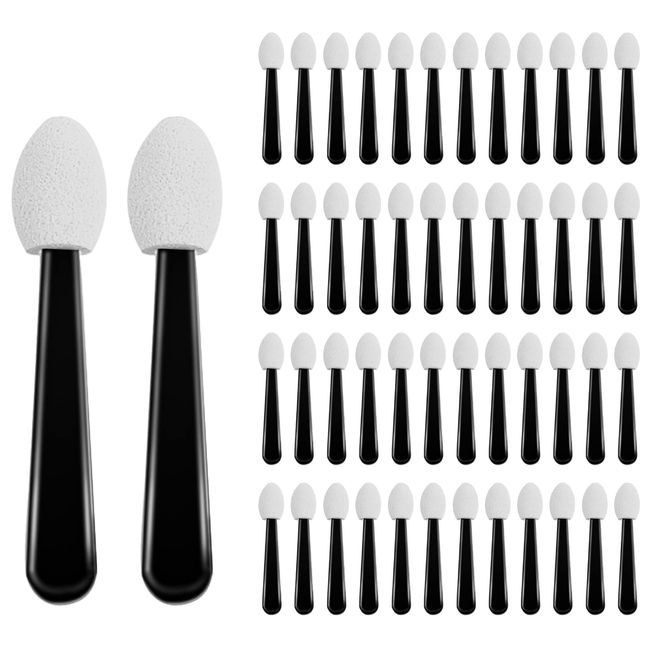 50PCS Eyeshadow Applicator Brush Disposable Eyeshadow Brushes Sponge Eye Shadow Brush Pack Makeup Eyeshadow Sponge Applicators for Eyeliner Eye Makeup Arts Crafts Diy Nail Art Beauty Tool