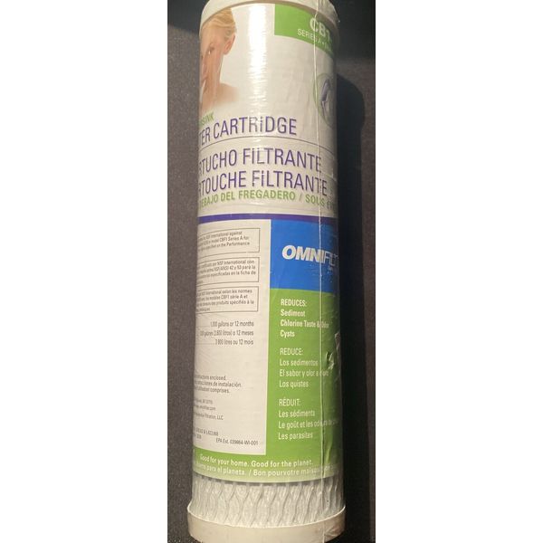 Aqua-Pure CB1-SS6-S06 Cysts Reduction 10 Inch Undersink Carbon Water Filter