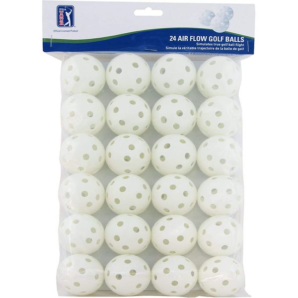 PGA TOUR 24 Air Flow Übungs Golfball, weiß, PGAT136