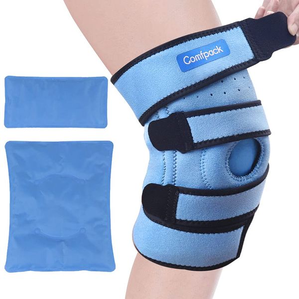 Comfpack Ice Pack for Knee After Surgery, Reusable Hot Cold Therapy Wrap Around Entire Knee Cold Pack for Knee Replacement Surgery, Pain Relief, Injuries, ACL, Meniscus Tear, Swelling