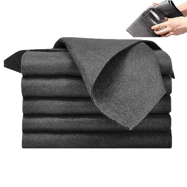 Verdicktes Magisches Reinigungstuch, Scratchy-wipes Reinigungstuch Microfasertücher, Zaubertuch Zum Putzen, Schlierenfreie Wiederverwendbare Kratzfeste Reinigungstuch Microfasertücher (5 pcs)