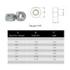 5 x Nylon Insert 3/8'' Steel Imperial UNF Locking Nuts,