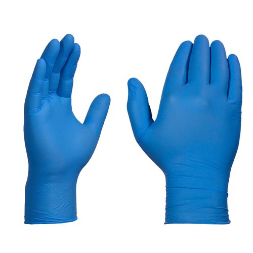 X3 Industrial Blue Nitrile Gloves, Box of 100, 3 Mil, Size XX-Large, Latex Free, Powder Free, Textured, Disposable, Non-Sterile, Food Safe, X349100BX