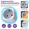 Fosmon Compact European EU To US Plug Adapter, Europe Type C/E/F Plug Converter