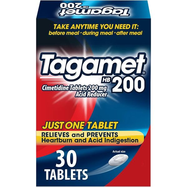 Tagamet HB 200 mg Cimetidine Acid Reducer & Heartburn Relief, 30 Count Exp 07/25