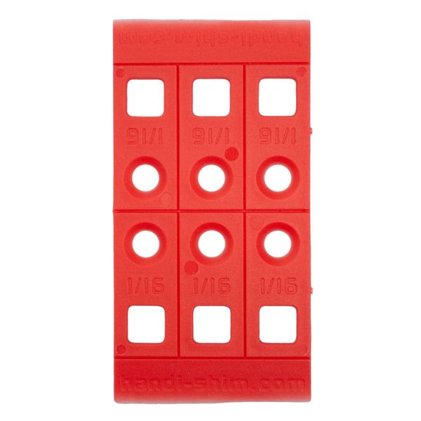 Handi-Shim HS11640RD Plastic Construction Shims/Spacers, 40 Pack, 1/16-Inch, Red