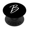 Letter B Calligraphy Gift Cute Handwritten Script Initial B PopSockets PopGrip: Swappable Grip for Phones & Tablets