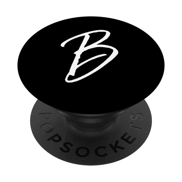 Letter B Calligraphy Gift Cute Handwritten Script Initial B PopSockets PopGrip: Swappable Grip for Phones & Tablets