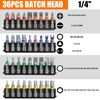 1/4" Hex Shank Quick Release Keychain Screwdriver Drill Bit Holder Bit Set 44Pc
