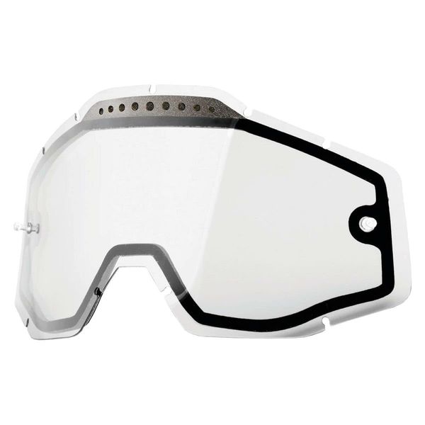 100% MÁSCARAS RC1/AC1/ST1 Replacement - Dual Pane Vented Clear Lens