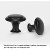 profiwoab Pack of 10 Door knob Black Cupboard knobs Metal Black Drawer knobs Round