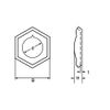 Stainless/uncoated Idaring (Wit) W7/8 (Pack of 2)