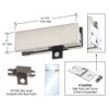 DORMA PT3034BS KABA Brushed Stainless Wall Mounted Transom Patch Fitting