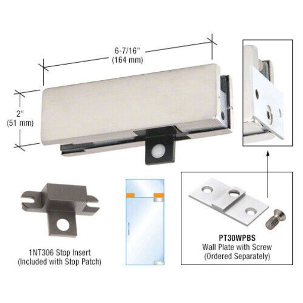 DORMA PT3034BS KABA Brushed Stainless Wall Mounted Transom Patch Fitting