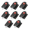 sourcing map Door Bolt Lock, 2-inch ABS Sliding Barrel Keyless Latch with Switch Button, 8 Pcs (Black)