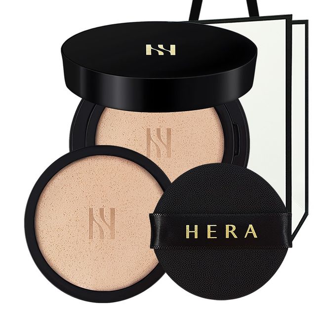 Hera Black Cushion 15g + Refill 15g Set with shopping bag