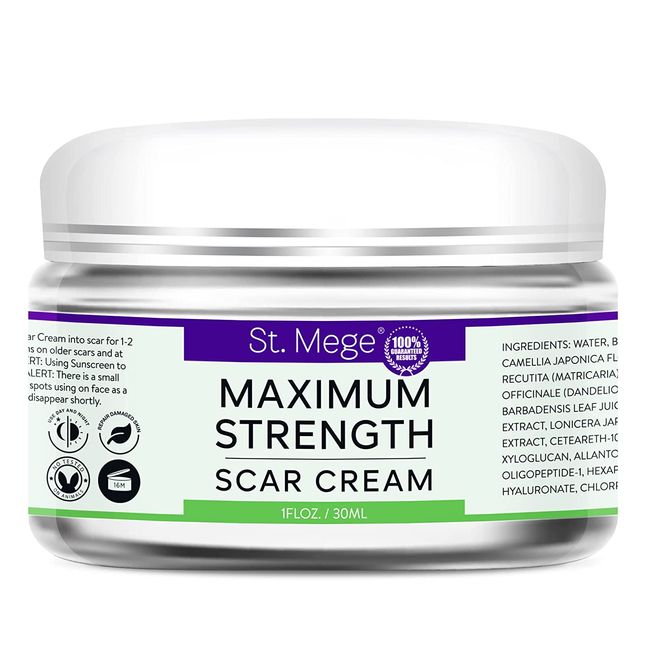 Maximum Strength Scar Cream Stretch Mark Cream for Old and New Body Scar, Treats Stretch Mark Scar from C-Section