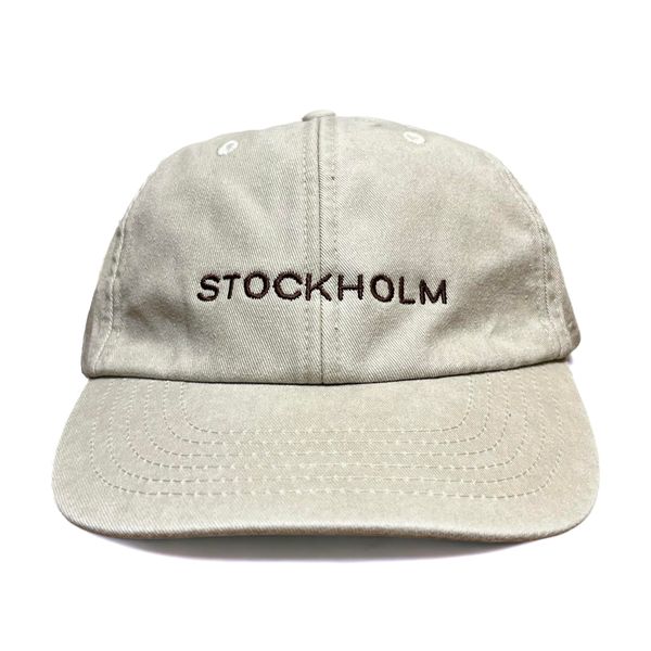 Vivian Flytrap Unisex Stockholm Washed Embroidered Dad Baseball Cap - Cream