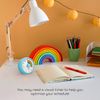 Visual Timer for Kids, 60-Minute Countdown for Classroom Office Kitchen, Desk Timer Kids Time Management Tools with Silent Operation, Pomodoro Time Rainbow Pattern (Blue)