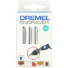 Dremel 9924 Carbide Engraving Points, 3 Engraver Accessories for Multipurpose Engraving