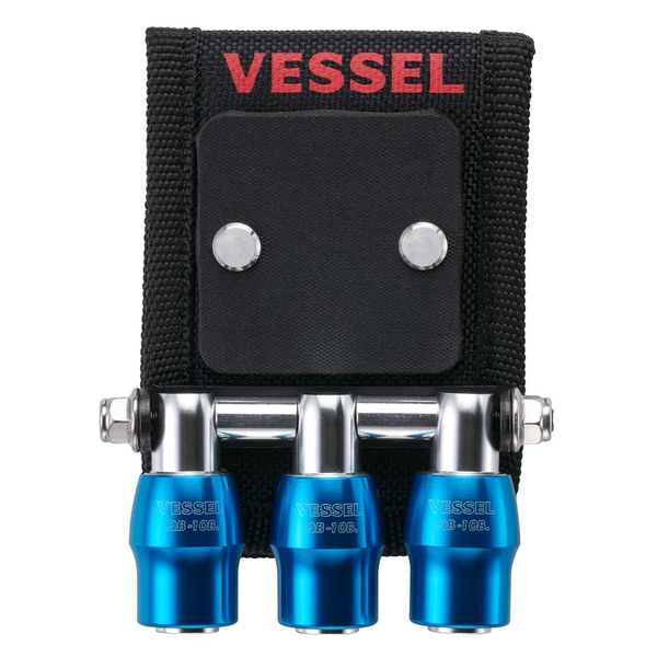 Vessel QB-10MB3B Quick Catcher 3 Row Holder with Magnet, Blue