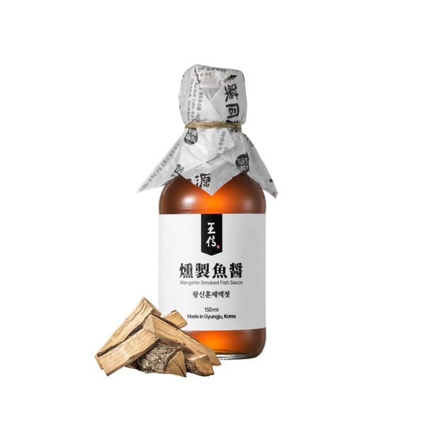 wangshin Smoked Fish Sauce, 5.1 fl oz (150 ml), 2 Year Fermented Sardine Extract, Korean Seasoning, Thanpler