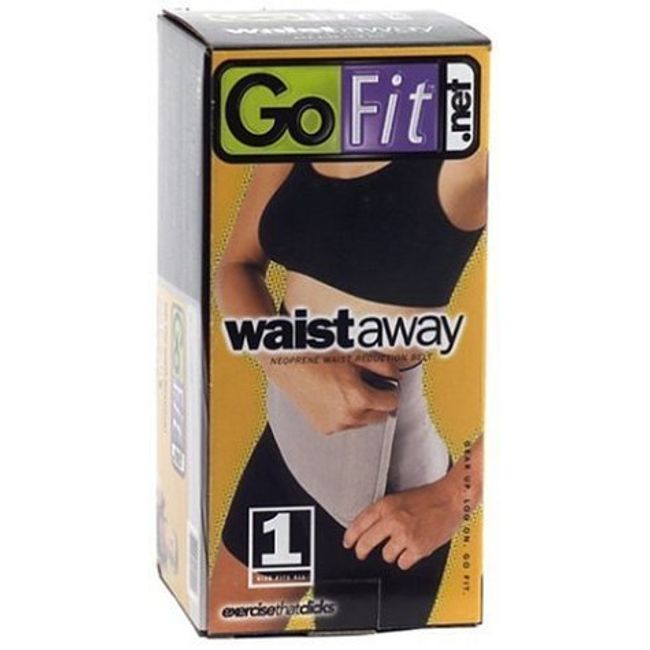 GoFit Waist Away Neoprene Waist Reducing Belt,Black,One Size