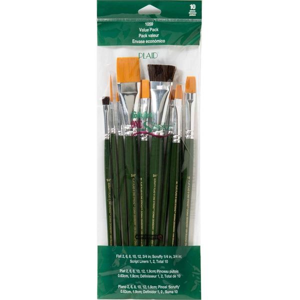 One Stroke Brush Set-10/Pkg10