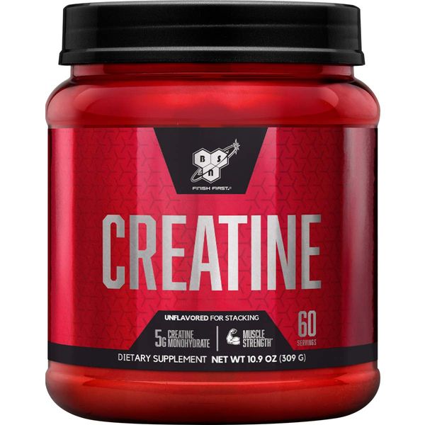 BSN Micronized Creatine Monohydrate Powder, Unflavored, 2 Months Supply-60 Servings, 10.9 ounce