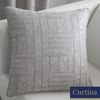 Curtina Lowe-Jaquard Filled Cushion, Polyester, Charcoal