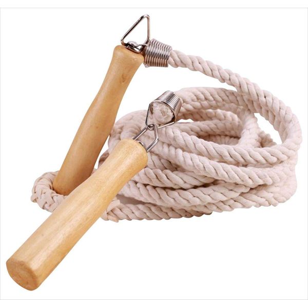 Long Jump Rope, Large Rope Jumping, Large Rope, For Groups, Sports, Competitions, Practice, Wooden Handle, 2.8 ft (7 m)