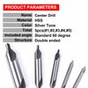 5pcs 1mm-5mm Center Drill Countersink Set 60° Angle Bits HSS Lathe Mill Press