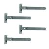 4 Piece Black Door Gate Strap Offset Hinge Wrought Iron Renovators Supply
