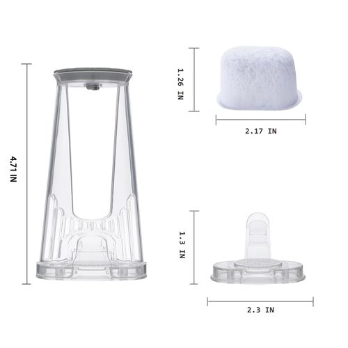 Water Filter Short Handle Starter Kit for Keurig 2.0 K-DUO Essentials, K Compact, K Duo Brewer, Filter Holder Water Reservoir Handle with 6 Filters.