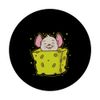 Mouse in Cheese Pet Cheese Mammal PopSockets Swappable PopGrip