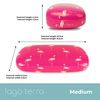 LAGO TERRA Pink Flamingo Print Hard Shell Glasses Case - Pink (Medium)