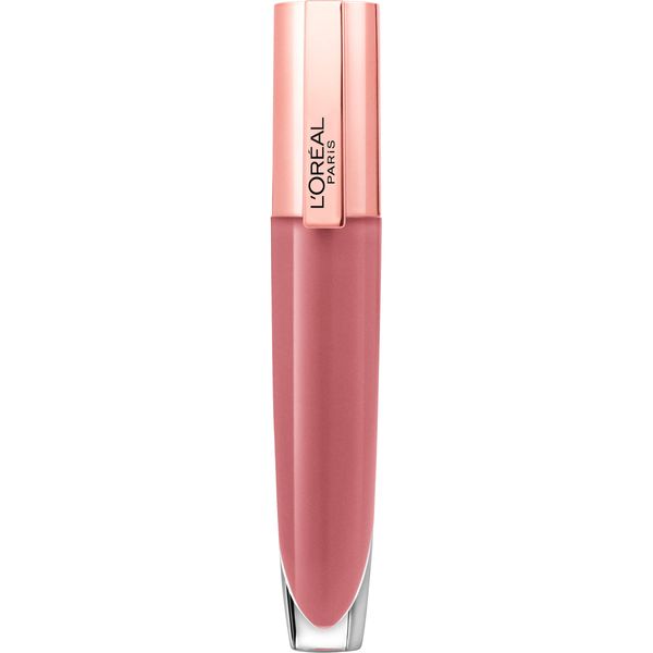 L'Oreal Paris Glow Paradise Hydrating Tinted Lip Balm-in-Gloss with Pomegranate Extract & Hyaluronic Acid, Ultra-Gentle, Non-Sticky Formula, Feathery Fleur, 0.23 Fl Oz