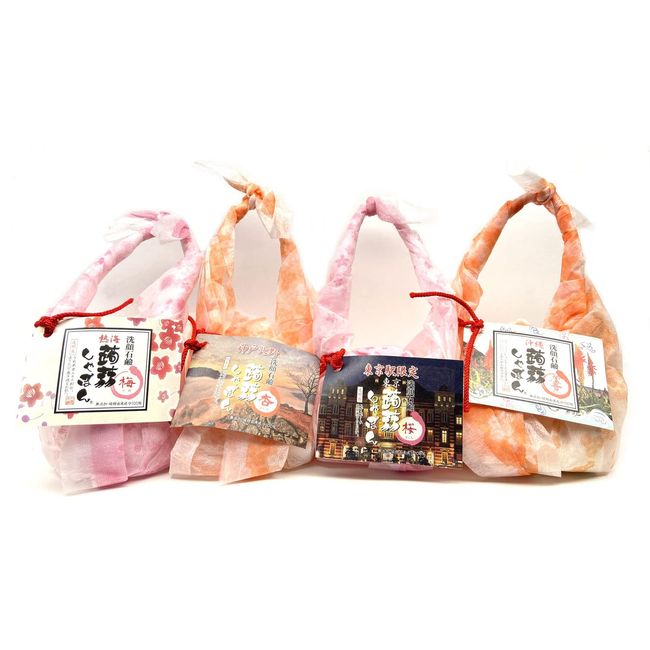 Konjac Shabon Local Set (Okinawa: Aloe, Kobe: Apricot, Hot Sea: Plum / Tokyo: Cherry Blossom / 3.5 oz (100 g) each), Konjaku Soap, Face Washing Soap (Moisturizing, Shaping, Transparent), For Dry and Sensitive Skin