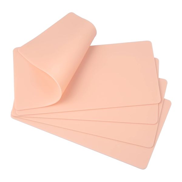 Benbilry Blank Tattoo Practice Skin, 10.7 x 6" 2MM Thick Double Sides Tattooing Eyebrow Practice Skin Large Size 5 Sheets for Beginners and Experienced Tattoo Artists