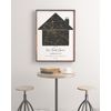 Personalized custom Housewarming map gift, Minimalist map print First Home Gift