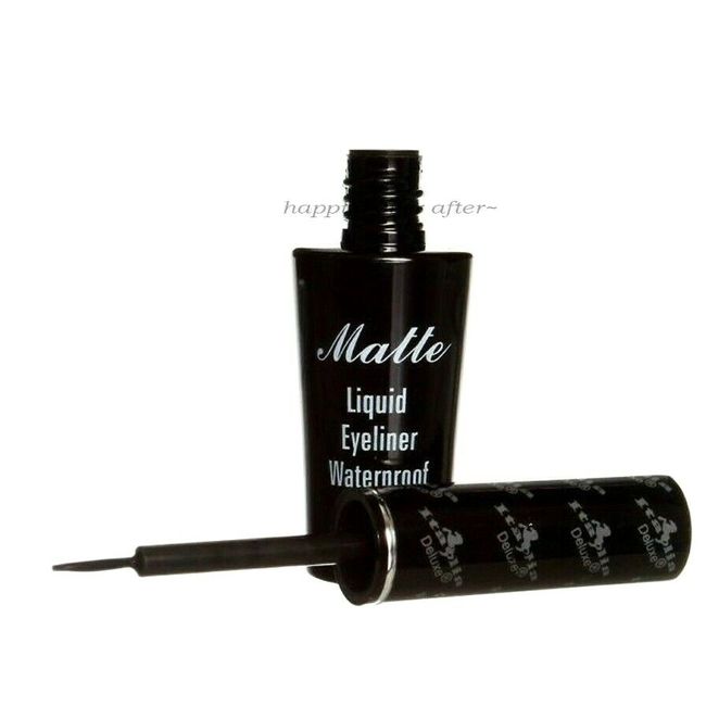 Italia Deluxe Black Matte Liquid Eyeliner - Black Waterproof Liquid Eyeliner
