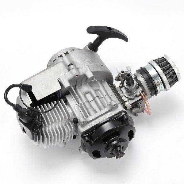 49cc 2-Stroke Engine Motor, Pull Start Engine For Pocket Scooter Mini Dirt Bike Quad ATV