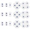 ECSiNG 3 Sets Conductive Button Pads Replacement Compatible with PS4 Controller JD M-030 JD M-040 Silicone Conductive Adhesive Button Pad Transparent