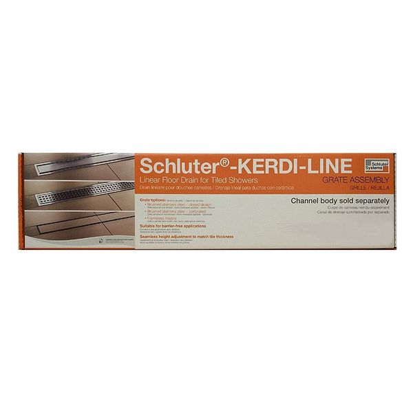 Schluter Systems Kerdi-Line 3/4" Frame, 36" Perforated Grate Assembly (KL1B19EB90)