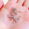 16G 5/16" TITANIUM STAR INTERNALLY THREADED LABRET EARRINGS TRAGUS Flatback STUD