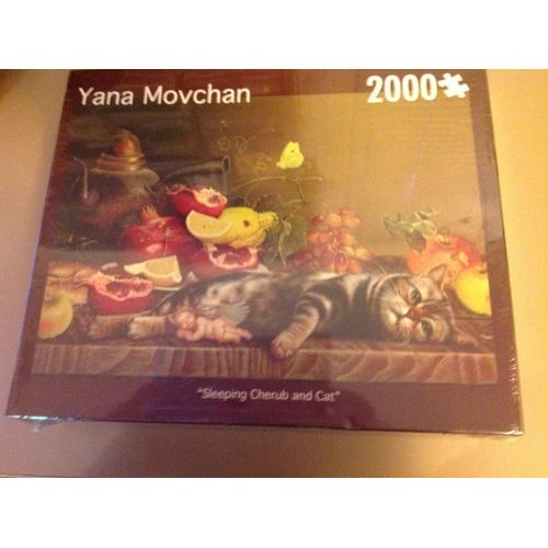 Yana Movchan "Sleeping Cherub and Cat" 2000 peice puzzle by Andrews+Blaine Ltd